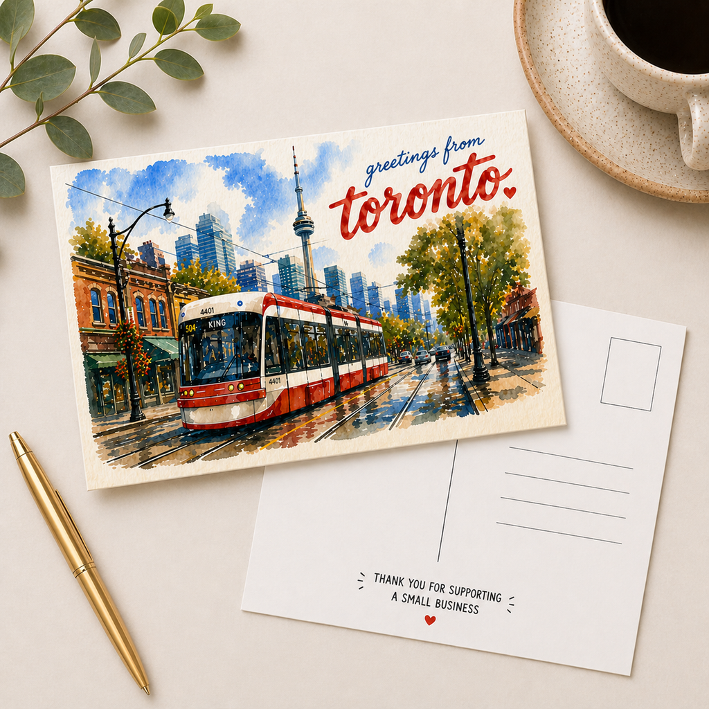 GREETINGS FROM TORONTO TTC POSTCARD