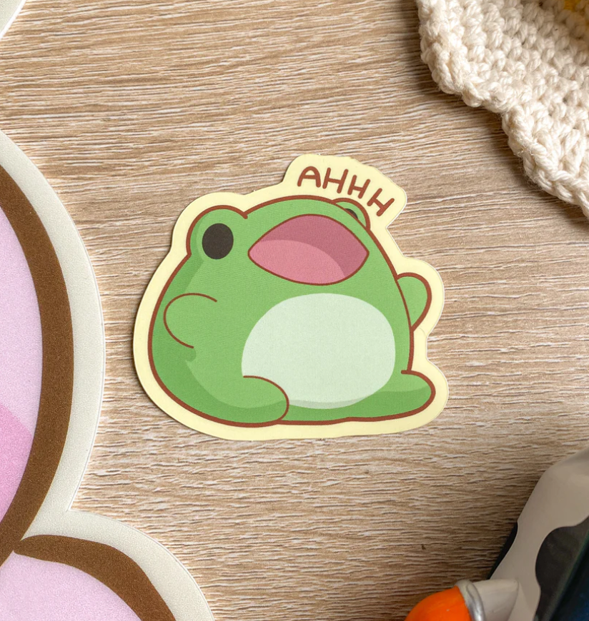 AHH FROG STICKER
