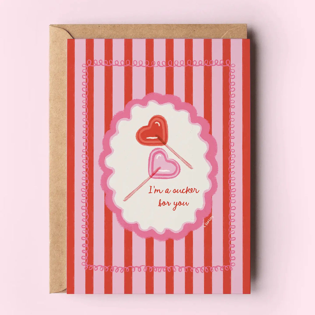 I'M A SUCKER FOR YOU PINSTRIPE CARD