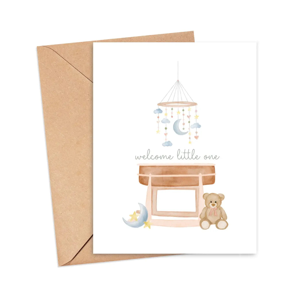 WELCOME LITTLE ONE BEAR + SKY CARD