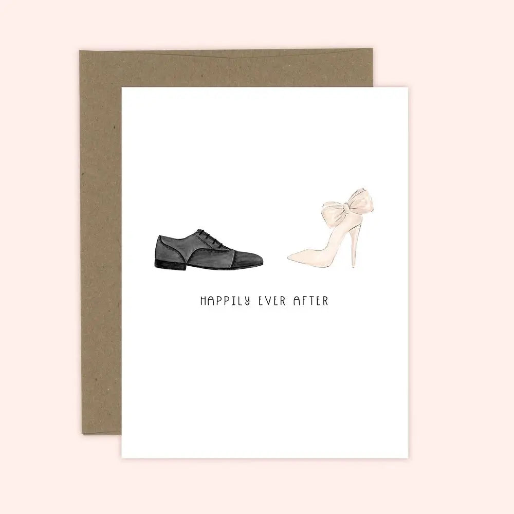 HAPPILY EVER AFTER WEDDING SHOES CARD