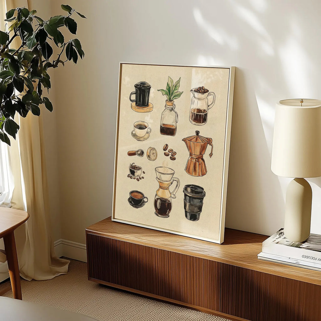 RETRO COFFEE CHART PRINT (8.5x11)