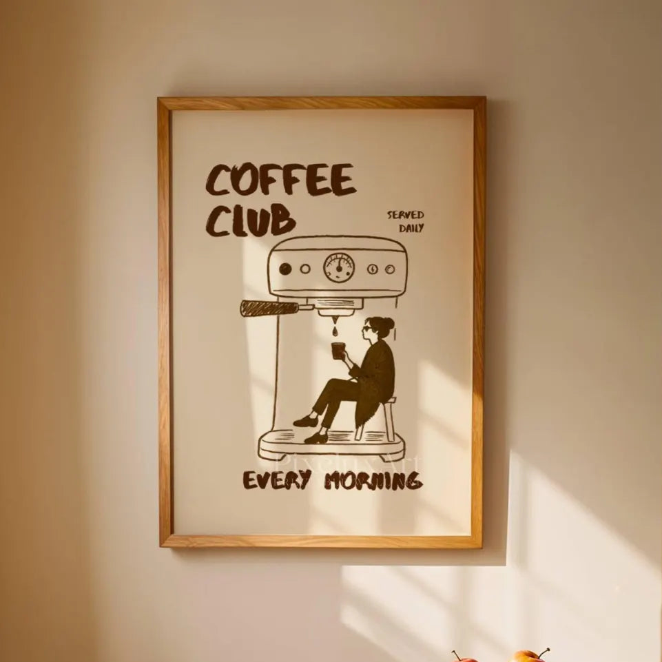COFFEE CLUB WALL PRINT