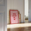 HOW LUCKY ARE WE HEARTS PRINT