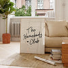 THE HOMEBODY CLUB CURSIVE PRINT