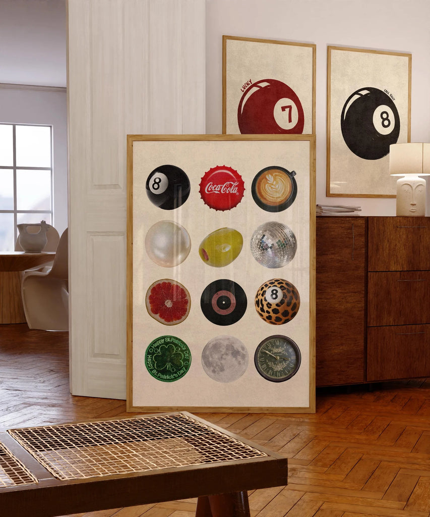 RETRO VINTAGE ROUNDS PRINT