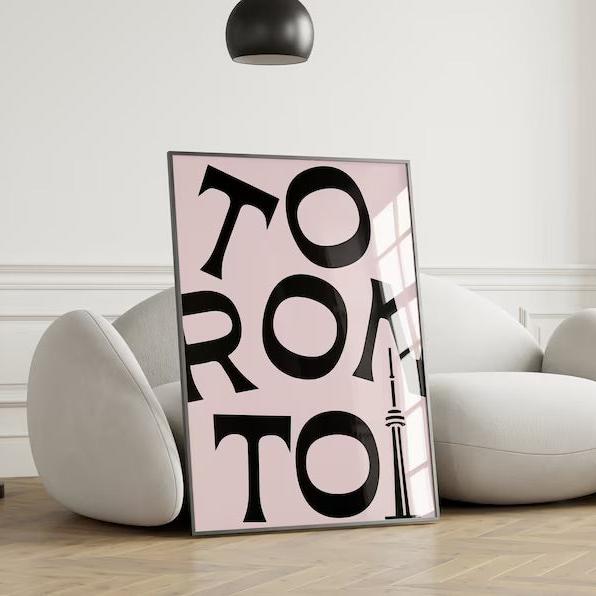 TORONTO FONT CN TOWER PRINT (8.5x11)