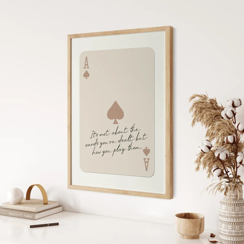 RETRO BEIGE ACE PRINT (11x14)