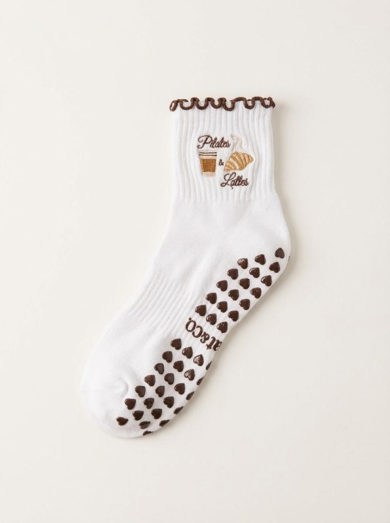 PILATES & LATTES GRIP SOCKS